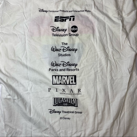 Disney Pride Mickey Rainbow T Shirt W/Sponsors XL - Picture 8 of 9